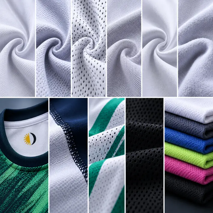 Muestrario de tejidos técnicos para ropa deportiva personalizada