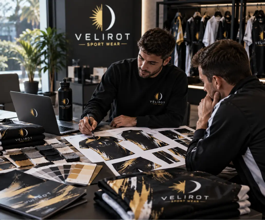 Equipo de Velirot desarrollando una colección deportiva personalizada